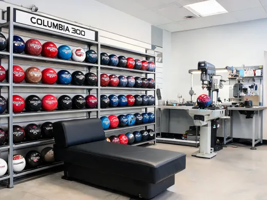 Bowling pro shop shelf