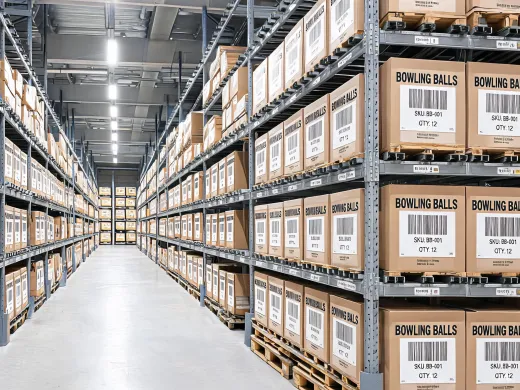 Distributor warehouse for bowling gear